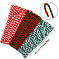 Red with White Christmas Striped Chenille Stem Art Craft Pipe Cleaners